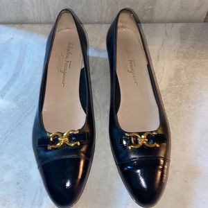 Vintage Salvatore ferragamo ballet flats leather